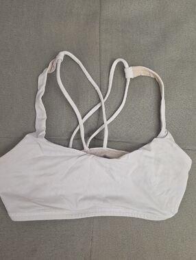 Women's White Strappy Bralette